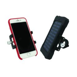 P2R handlebar smartphone mount with solar battery