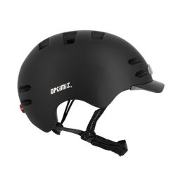 Optimiz urban helmet 0374 black LED lighting front and rear