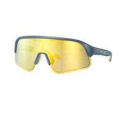 Povec electrochromic glasses, gold lenses, blue frames