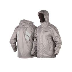 Shad Talla reflective gray rain jacket