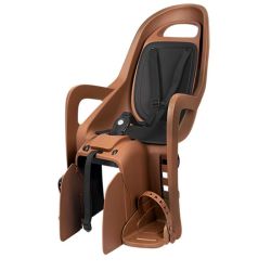 Polisport baby carrier Groovy FF on luggage rack (brown)