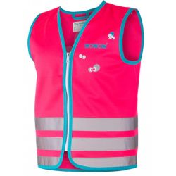 WOWOW fluorescent pink children's vest T.XS