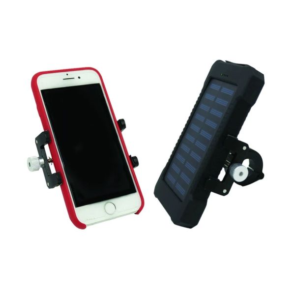 P2R handlebar smartphone mount with solar battery