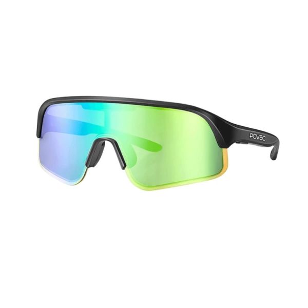 Povec electrochromic glasses, green lenses, noire frames