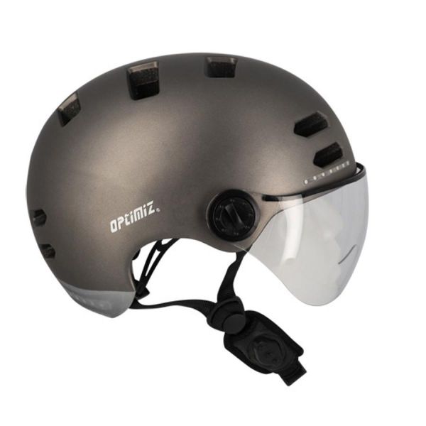 Optimiz urban helmet 0390 mat grey with indicators