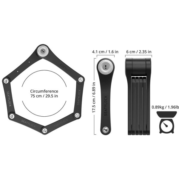 Seatylock articulated anti-theft device Foldylock 75cm