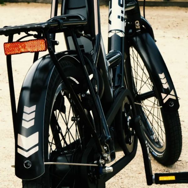 Reflective Berlin high-visibility stickers for bikes and helmets