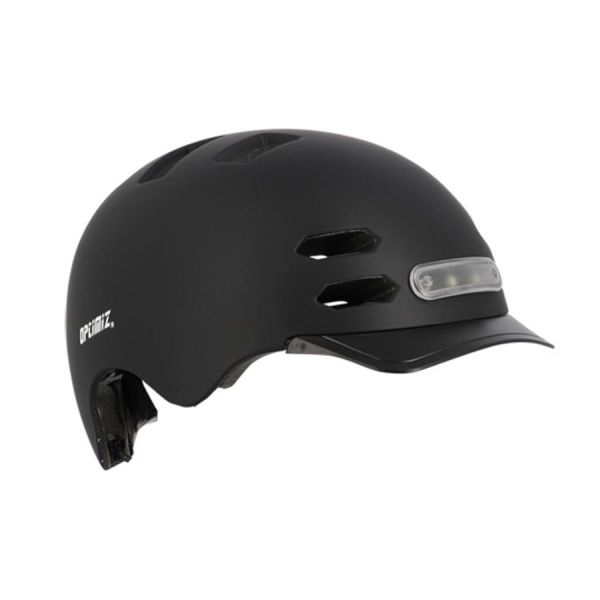 Optimiz urban helmet 0374 black LED lighting front and rear