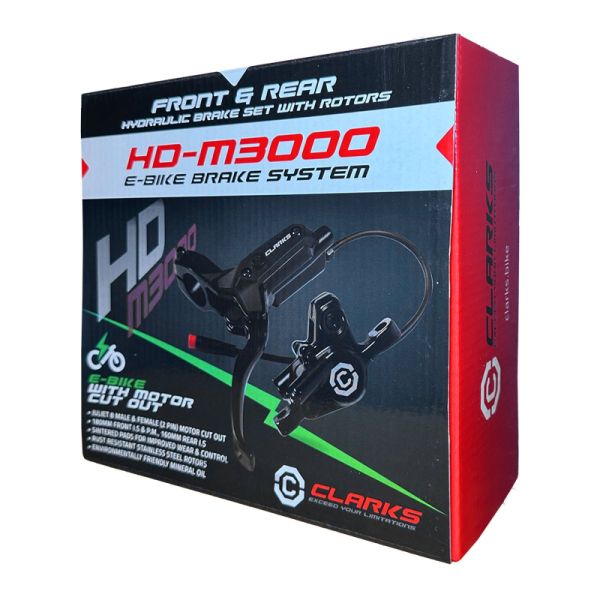 Clarks HD-M3000 hydraulic brake kit compatible with e-bikes up to 45km/h