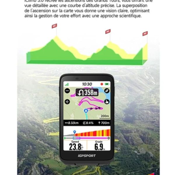 IGPSPORT BiNavi GPS Computer (silver)