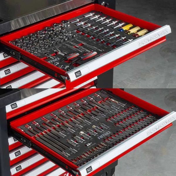 Amio professional workshop trolley, 258 pieces