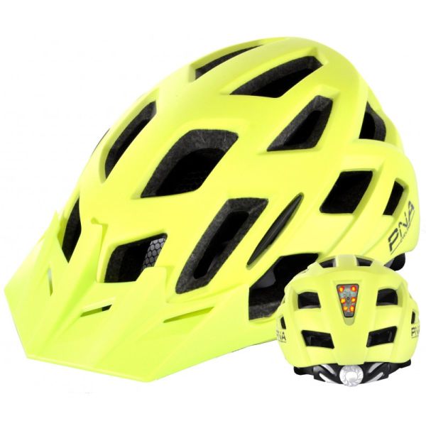 PNA Integrated matt yellow led mtb helmet