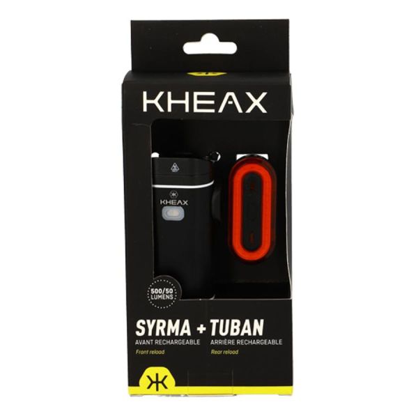 Kheax front and rear light Syrma et Tuban USB