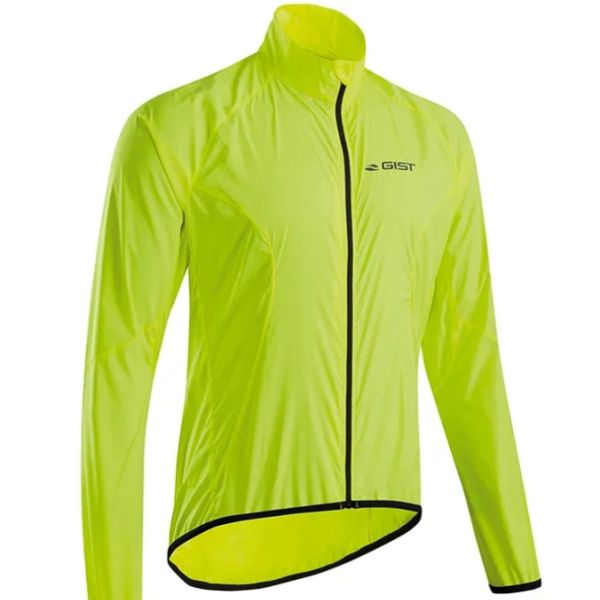 Gist long-sleeved windbreaker in fluorescent yellow