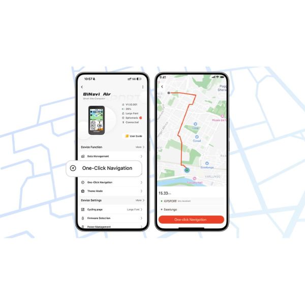 IGPSPORT BiNavi Air 100% touchscreen