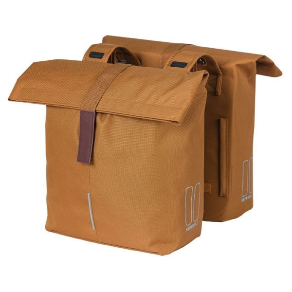 BASIL double City bags on luggage rack brown