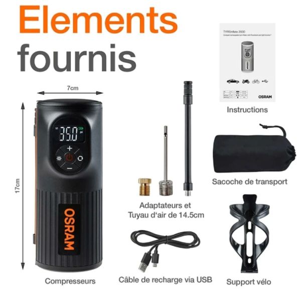 Osram Inflate 2000 12V compressor/pump