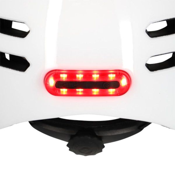 Optimiz urban helmet 0374 white LED lighting front and rear