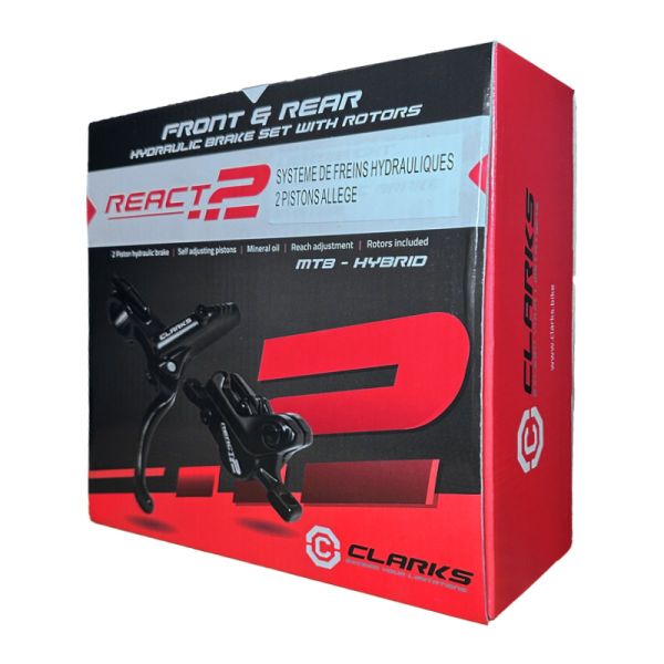 Clarks React 2 hydraulic brake kit front + rear with 160mm discs