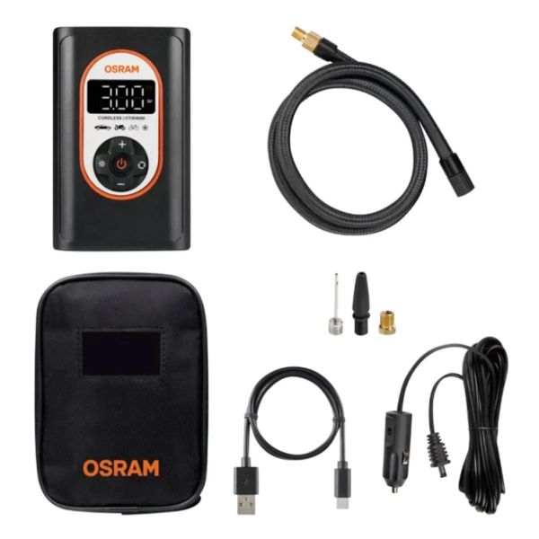 Osram Inflate 4000 12V compressor/pump (USB-C + cigarette lighter)