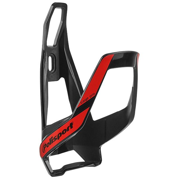 Polisport Cage Pro bottle cage, black and red