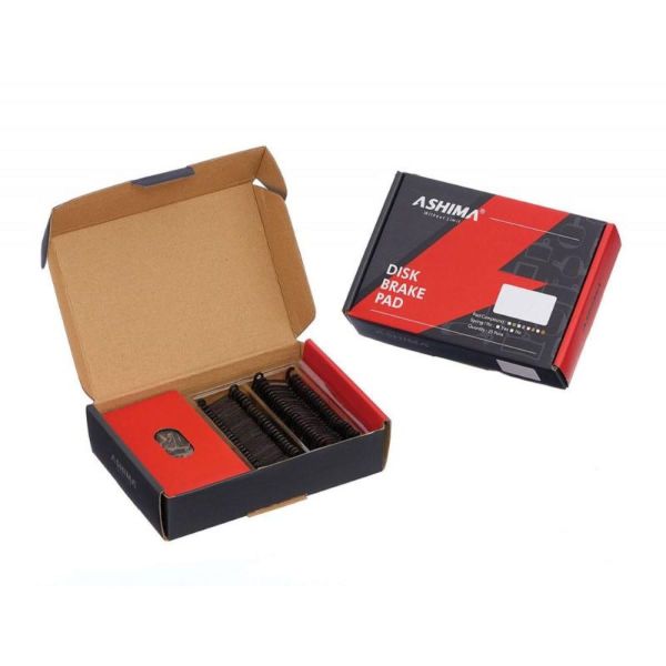 Ashima box of 25 pairs of Shimano/Tektro organic brake pads